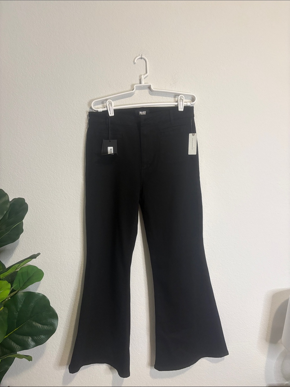 NWT Anthropologie purchase PAIGE Black Marlow skimmer Flare Jeans for Women